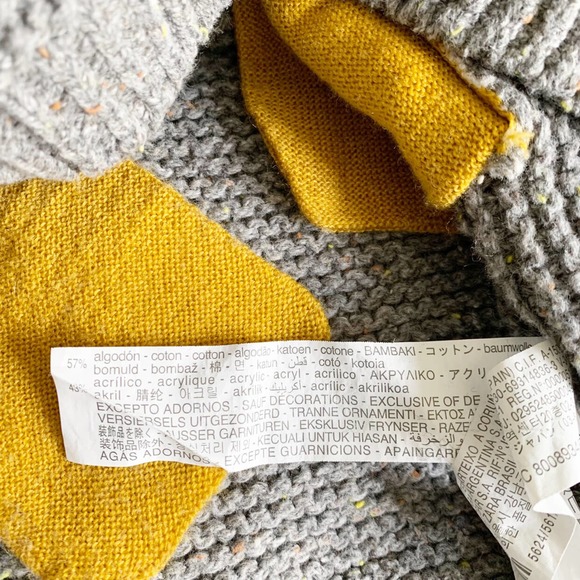 Zara Grey Knit Owl Pocket Sweater | 4-5 Years - Picture 7 of 7